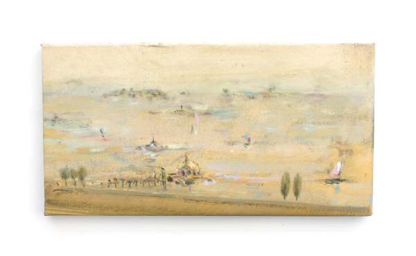 Lake 2021, oil on canvas, 40 x&amp;nbsp;20cm