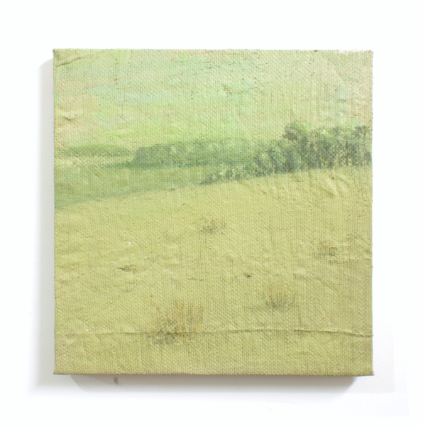 Landscape 2023, oil on polypropylene, 32 x 32cm